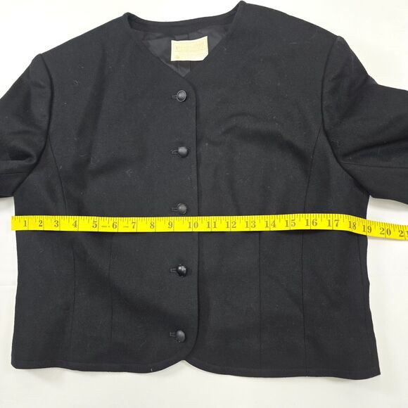 Pendleton Women's Black Button Blazer Jacket Size 10 Career Business Workwear - Picture 8 of 10